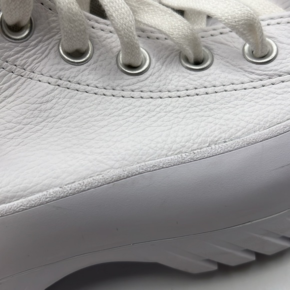 NWT Converse Lugged 2.0 Platform Shoe Sneakers High Top White Leather Womens 10 - Picture 13 of 13